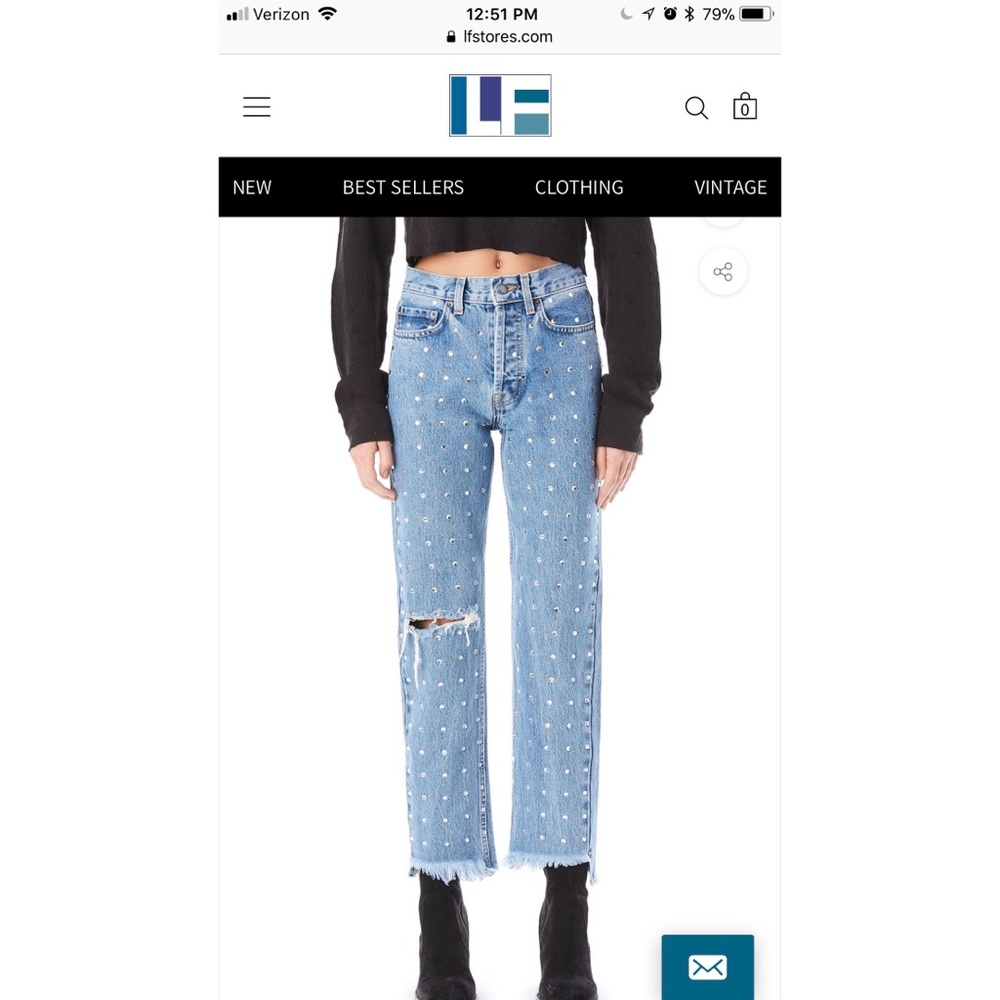 NWT Carmar Emelia Astra studded boyfriend jeans